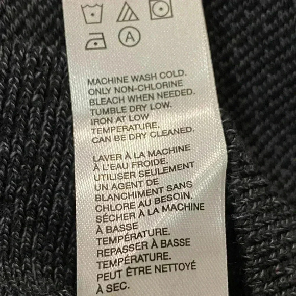 Robert Graham men dark  gray long sleeves collar 1/4 zip pullover sweater size M - Picture 9 of 12